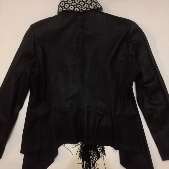 🛑SOLD🛑Open Front Leather Jacket - Picture 4 of 7